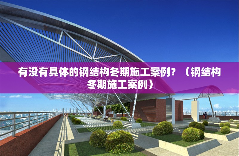 有沒有具體的鋼結(jié)構(gòu)冬期施工案例？（鋼結(jié)構(gòu)冬期施工案例） 行業(yè)新聞