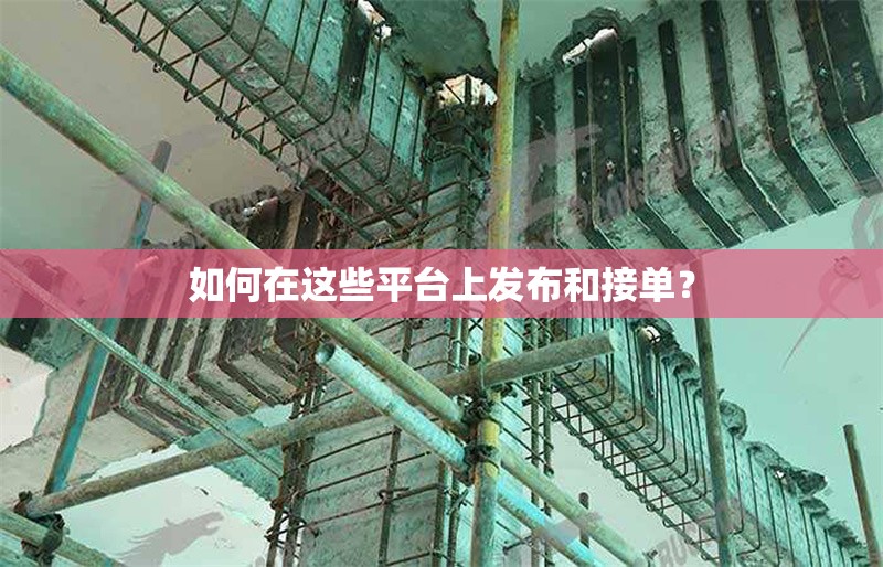 如何在這些平臺(tái)上發(fā)布和接單？