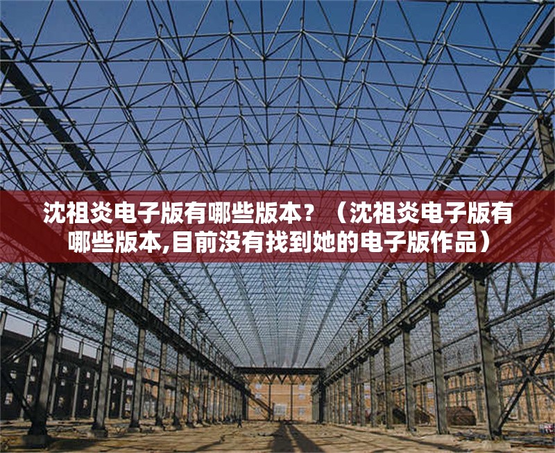 沈祖炎電子版有哪些版本？（沈祖炎電子版有哪些版本,目前沒(méi)有找到她的電子版作品） 行業(yè)新聞