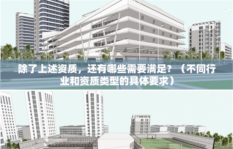 除了上述資質(zhì)，還有哪些需要滿足？（不同行業(yè)和資質(zhì)類型的具體要求）