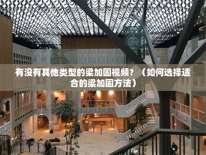 有沒有其他類型的梁加固視頻？（如何選擇適合的梁加固方法） 行業(yè)新聞