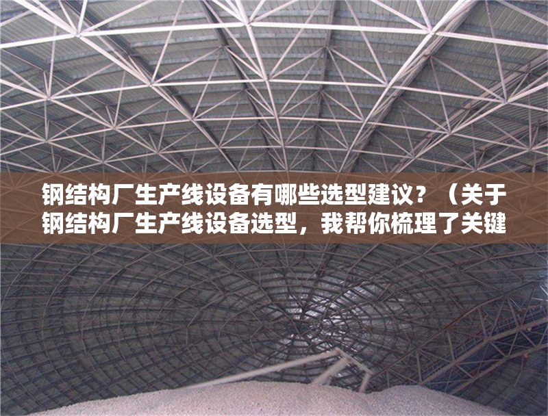 鋼結構廠生產線設備有哪些選型建議？（關于鋼結構廠生產線設備選型，我?guī)湍闶崂砹岁P鍵建議） 行業(yè)新聞