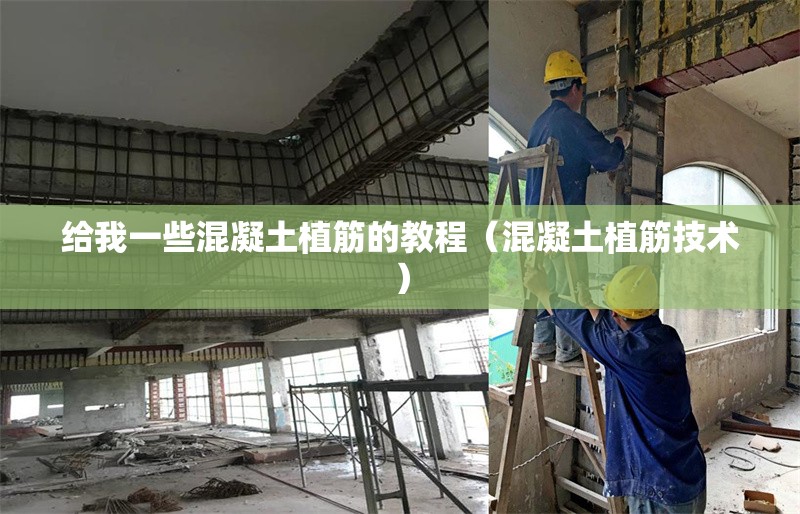 給我一些混凝土植筋的教程(混凝土植筋技術(shù)) 行業(yè)新聞 給我一些混凝土植筋的教程(混凝土植筋技術(shù)) 行業(yè)新聞