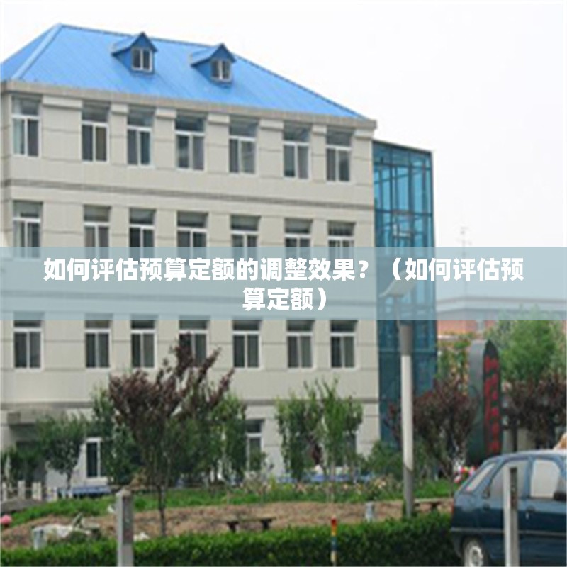 如何評估預(yù)算定額的調(diào)整效果？（如何評估預(yù)算定額） 行業(yè)新聞