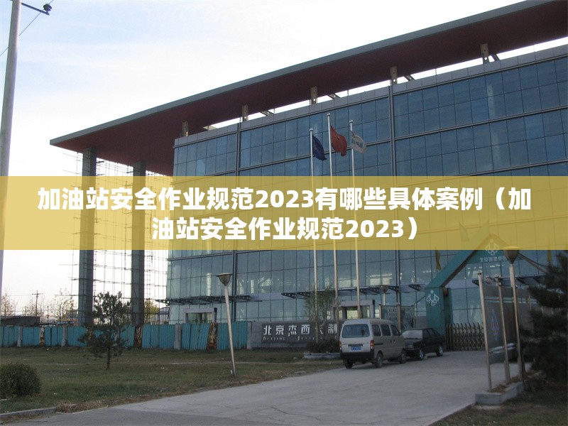 加油站安全作業(yè)規(guī)范2023有哪些具體案例（加油站安全作業(yè)規(guī)范2023） 行業(yè)新聞