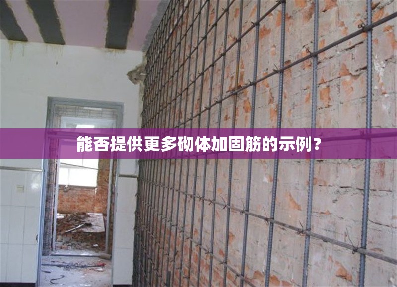 能否提供更多砌體加固筋的示例？ 行業(yè)新聞