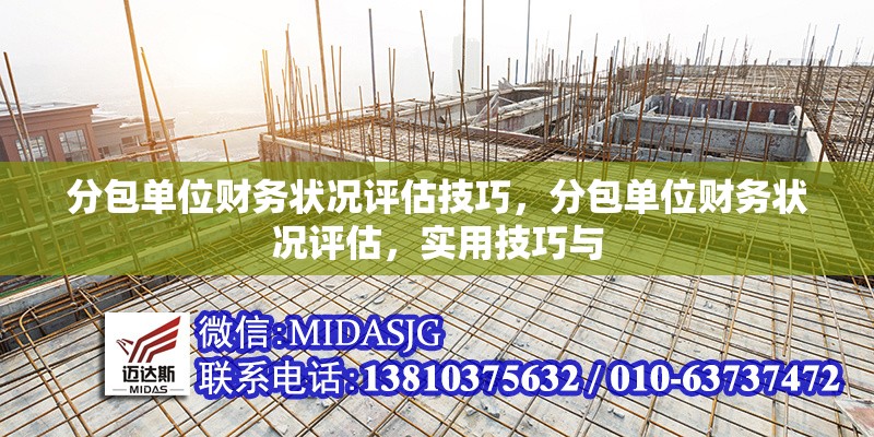 分包單位財(cái)務(wù)狀況評估技巧，分包單位財(cái)務(wù)狀況評估，實(shí)用技巧與 行業(yè)新聞 第7張