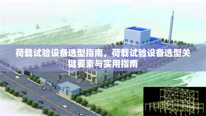 荷載試驗(yàn)設(shè)備選型指南，荷載試驗(yàn)設(shè)備選型關(guān)鍵要素與實(shí)用指南