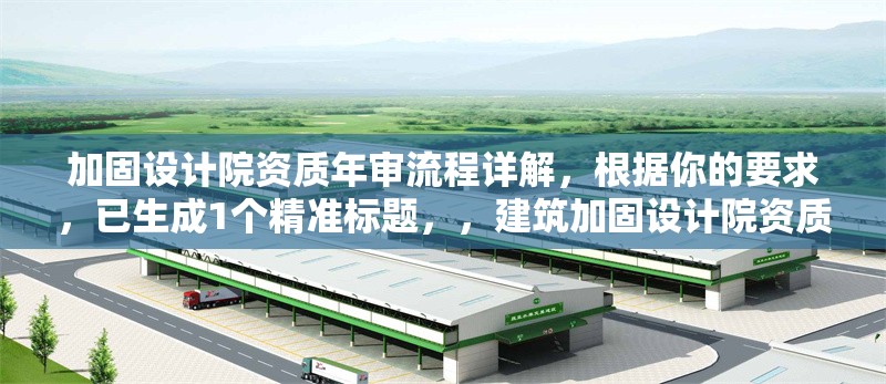 加固設(shè)計(jì)院資質(zhì)年審流程詳解，根據(jù)你的要求，已生成1個(gè)精準(zhǔn)標(biāo)題，，建筑加固設(shè)計(jì)院資質(zhì)年審全流程指南（材料準(zhǔn)備+注意事項(xiàng)），（注，若需調(diào)整側(cè)重點(diǎn)，可補(bǔ)充說(shuō)明具體方向，如甲級(jí)資質(zhì)年審要點(diǎn)加急流程等）