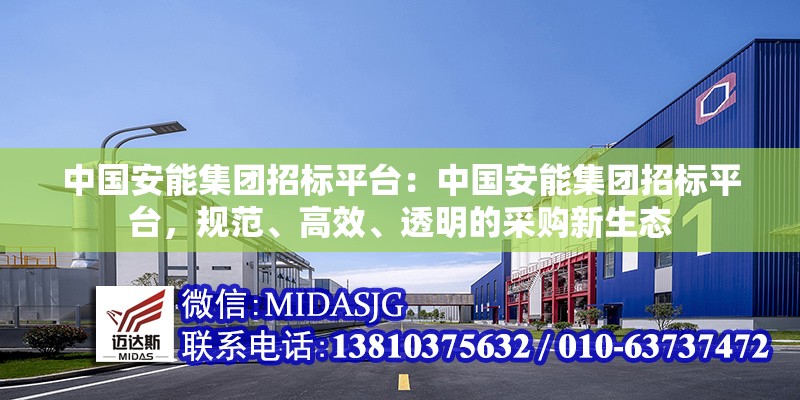 中國(guó)安能集團(tuán)招標(biāo)平臺(tái)：中國(guó)安能集團(tuán)招標(biāo)平臺(tái)，規(guī)范、高效、透明的采購(gòu)新生態(tài)