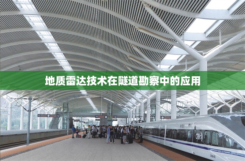 地質(zhì)雷達(dá)技術(shù)在隧道勘察中的應(yīng)用 行業(yè)新聞 第1張