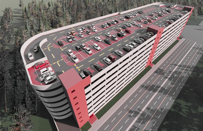 7層鋼結構停車樓施工案例