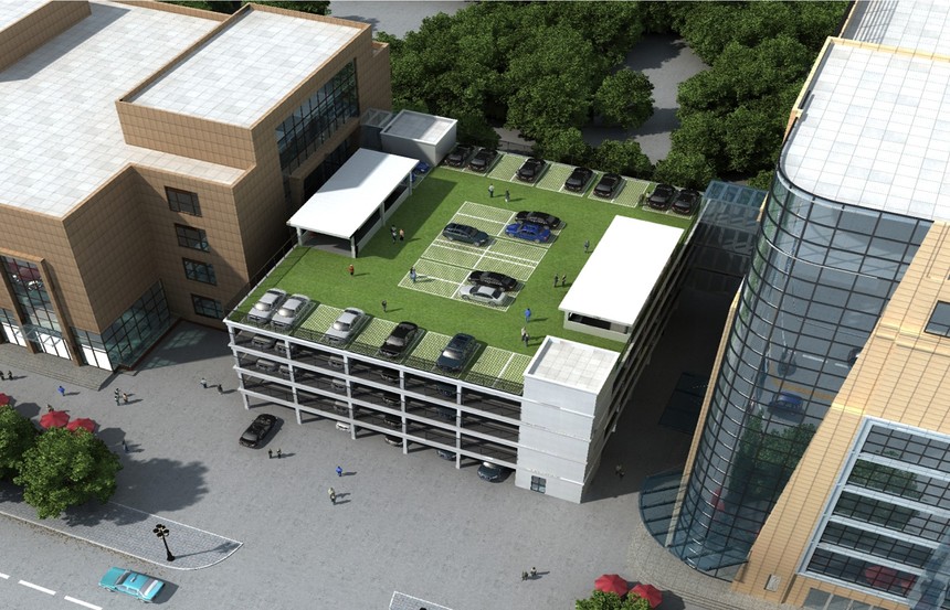 房山4層鋼結(jié)構(gòu)停車樓施工案例 鋼結(jié)構(gòu)停車樓施工案例