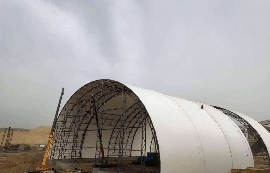 煤棚膜結(jié)構(gòu)安裝