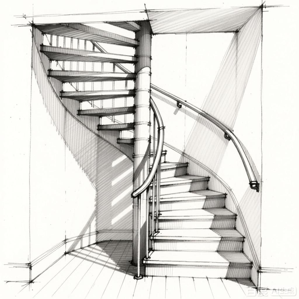 螺旋樓梯的設(shè)計(jì)圖怎么畫