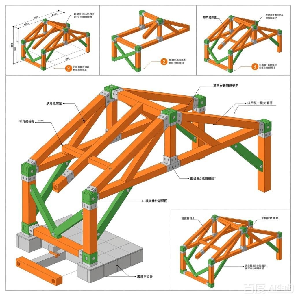 如何繪制桁架設(shè)計思路圖？（如何繪制桁架設(shè)計思路圖生成的四張桁架設(shè)計思路圖） 行業(yè)新聞 第4張