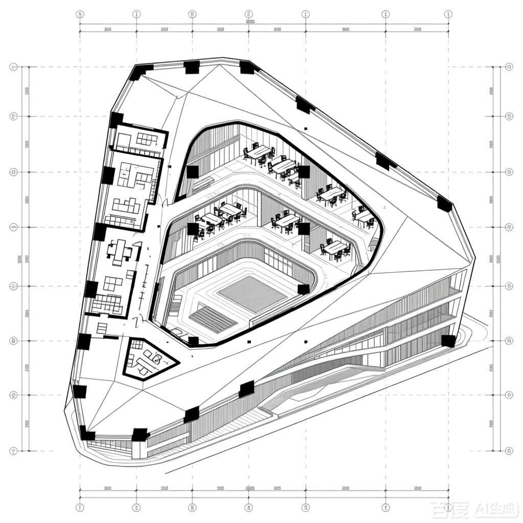 如何繪制異形建筑平面圖？（如何繪制異形建筑平面圖,生成四張關(guān)于異形建筑平面圖的圖像） 行業(yè)新聞 第1張