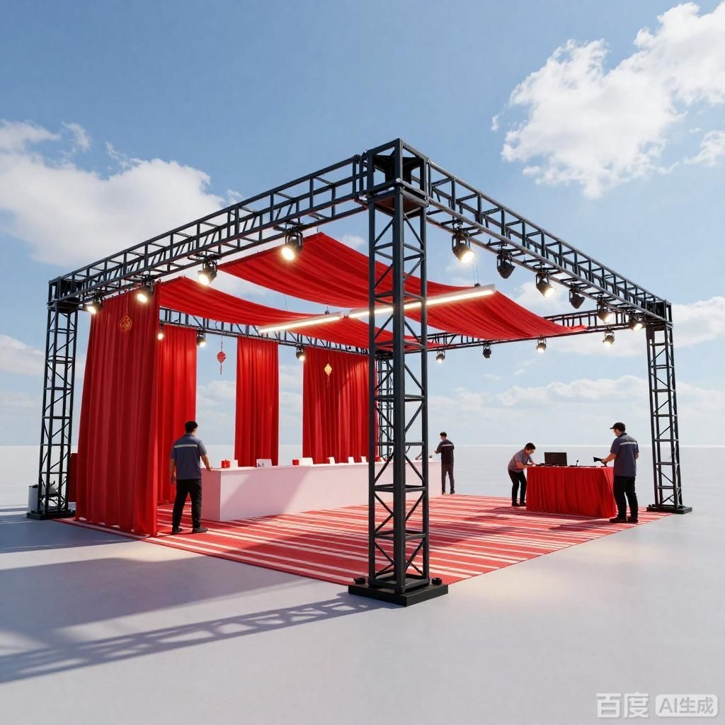 如何制作桁架展位外場(chǎng)效果圖？（如何制作桁架展位外場(chǎng)效果圖生成四張桁架展位外場(chǎng)效果圖） 行業(yè)新聞 第4張