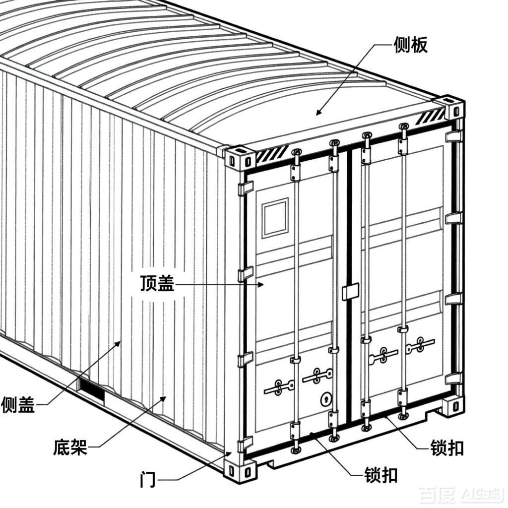 如何繪制集裝箱結(jié)構(gòu)簡圖？（如何繪制集裝箱結(jié)構(gòu)簡圖生成四張集裝箱結(jié)構(gòu)簡圖） 行業(yè)新聞 第2張