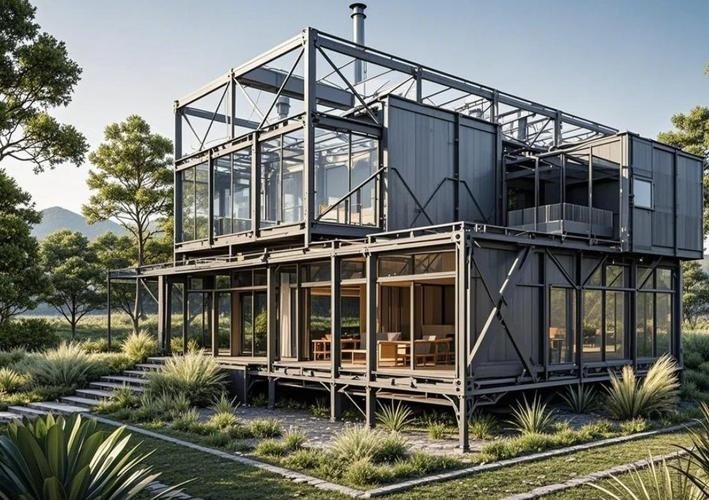 給我一些鋼結(jié)構(gòu)房別墅的圖片（給我一些鋼結(jié)構(gòu)房別墅的圖片,展開(kāi)） 行業(yè)新聞 第11張