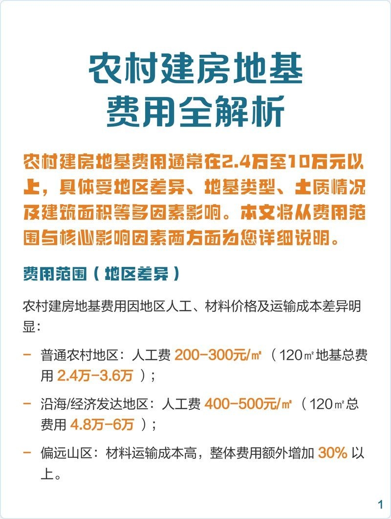 地基施工費用大概是多少（農(nóng)村建房地基施工費用全解析） 行業(yè)新聞 第1張
