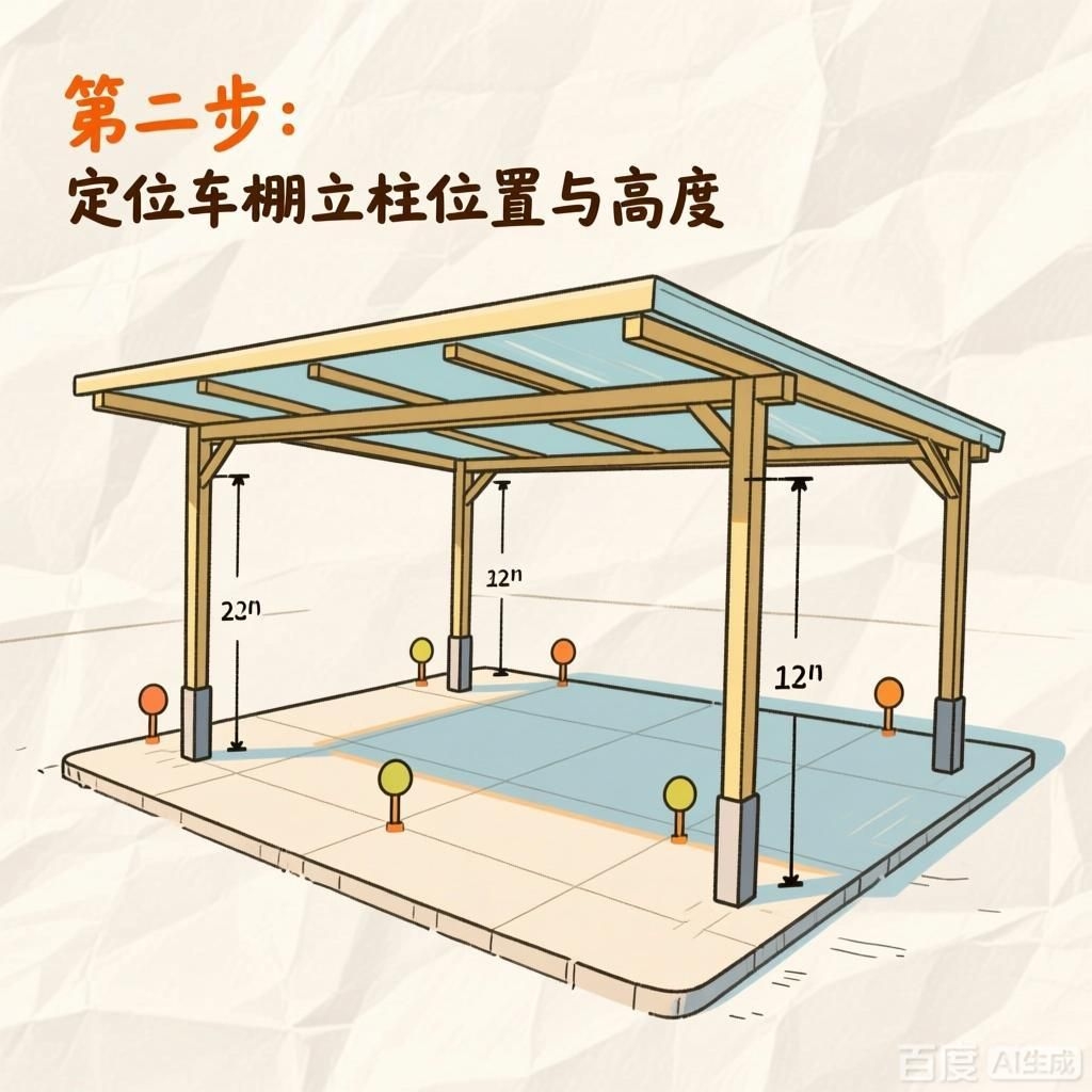 如何繪制自己的車(chē)棚結(jié)構(gòu)圖（如何繪制自己的車(chē)棚結(jié)構(gòu)圖,4張圖均為車(chē)棚結(jié)構(gòu)繪制步驟的示意圖） 行業(yè)新聞 第2張