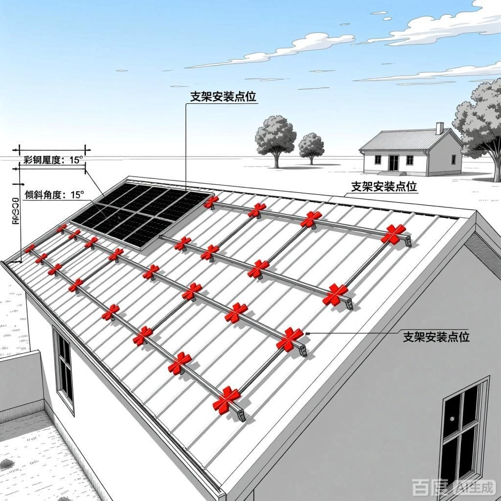 如何繪制彩鋼屋頂光伏安裝示意圖？（如何繪制彩鋼屋頂光伏安裝的示意圖？） 行業(yè)新聞 第1張