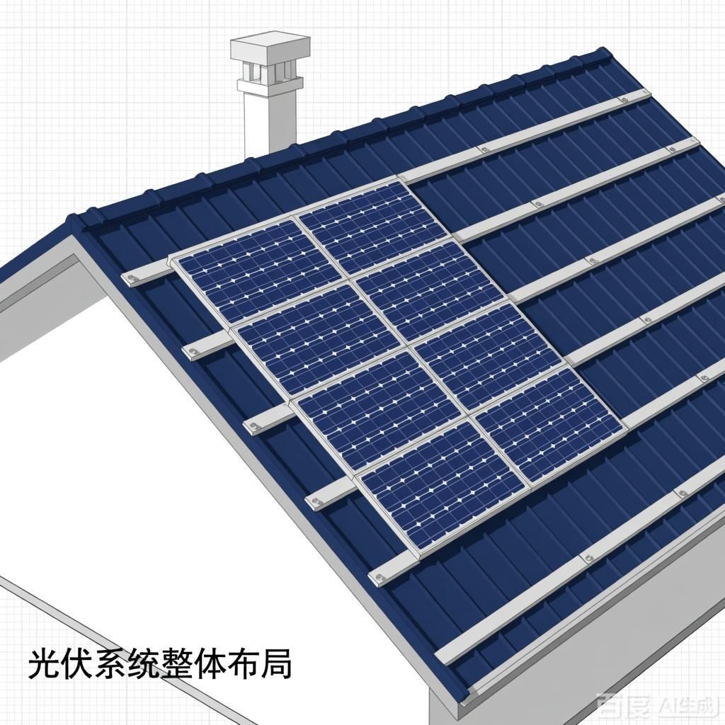 如何繪制彩鋼屋頂光伏安裝示意圖？（如何繪制彩鋼屋頂光伏安裝的示意圖？） 行業(yè)新聞 第4張