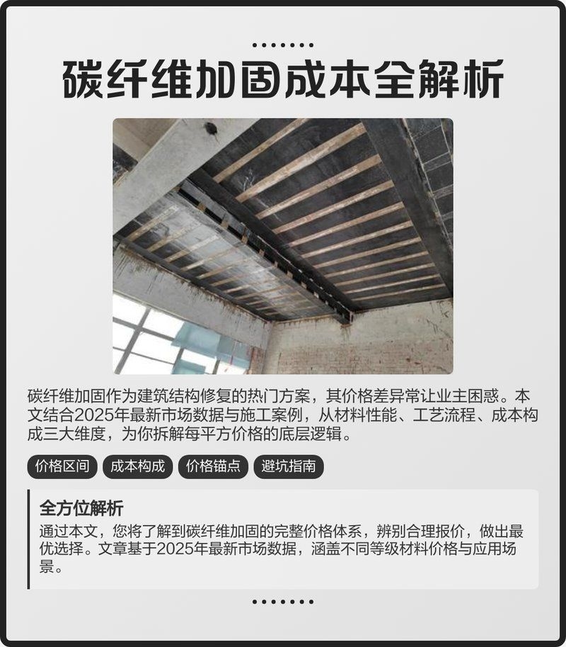 碳纖維加固法費用大概是多少？（碳纖維加固法費用大概是多少碳纖維加固法費用大概是多少） 行業(yè)新聞 第3張