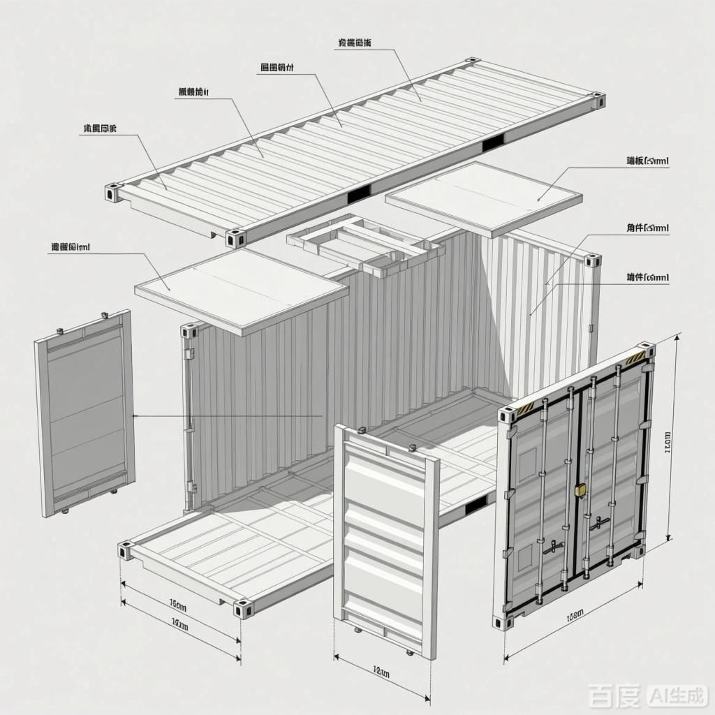 如何繪制集裝箱結(jié)構(gòu)示意圖？（如何繪制集裝箱結(jié)構(gòu)示意圖生成是四張集裝箱結(jié)構(gòu)示意圖） 行業(yè)新聞 第4張
