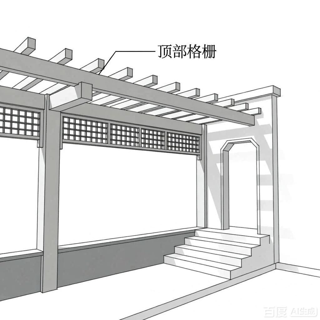 如何繪制景觀廊架的平面圖？（4張圖均為景觀廊架平面圖繪制步驟的教學(xué)示意圖） 行業(yè)新聞 第3張