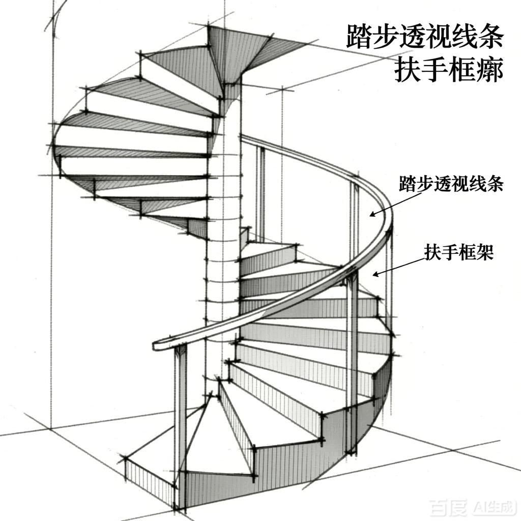 如何畫螺旋樓梯的透視圖？（如何畫螺旋樓梯的透視圖） 行業(yè)新聞 第2張