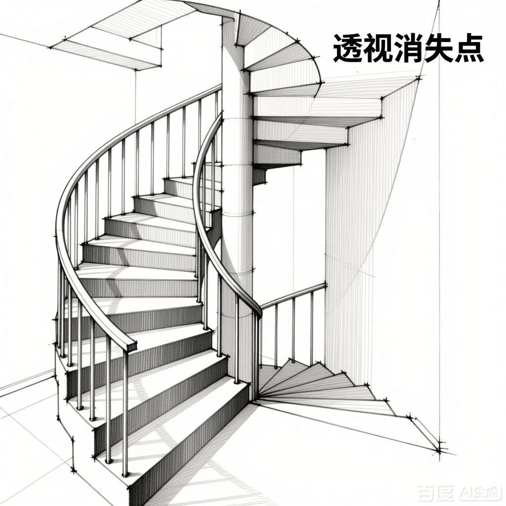 如何畫螺旋樓梯的透視圖？（如何畫螺旋樓梯的透視圖） 行業(yè)新聞 第4張